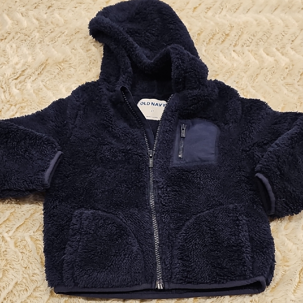 Old Navy Blue Fleece Hoodie Sweatshirt - Picture 1 of 4